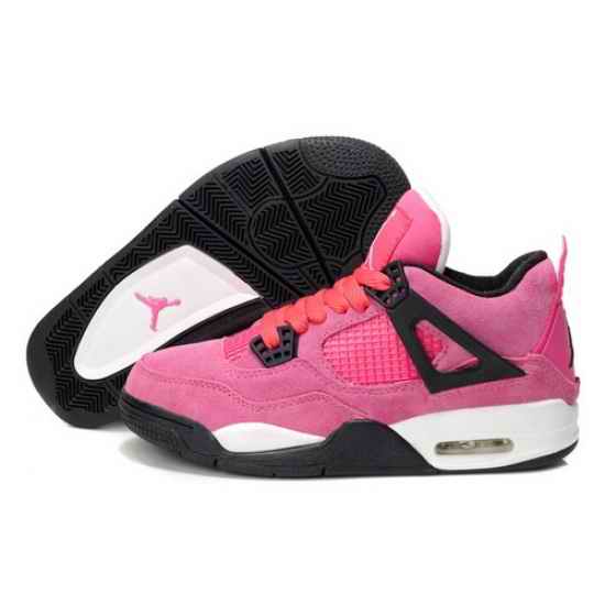 Air Jordan 4 Shoes 2013 Womens Anti Fur Pink Black